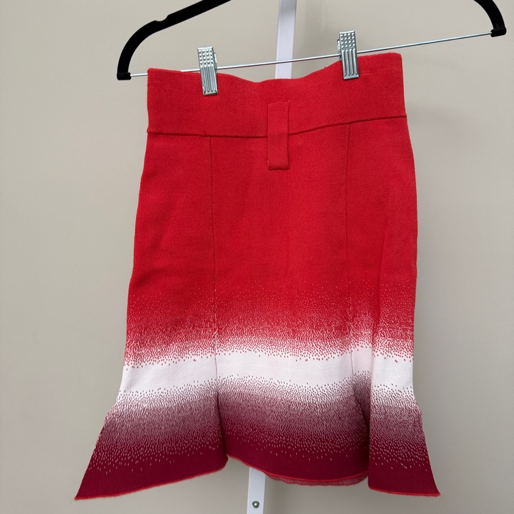 PH5 Red and White Cropped Knit Tank Top and skirt SET - Picture 7 of 9